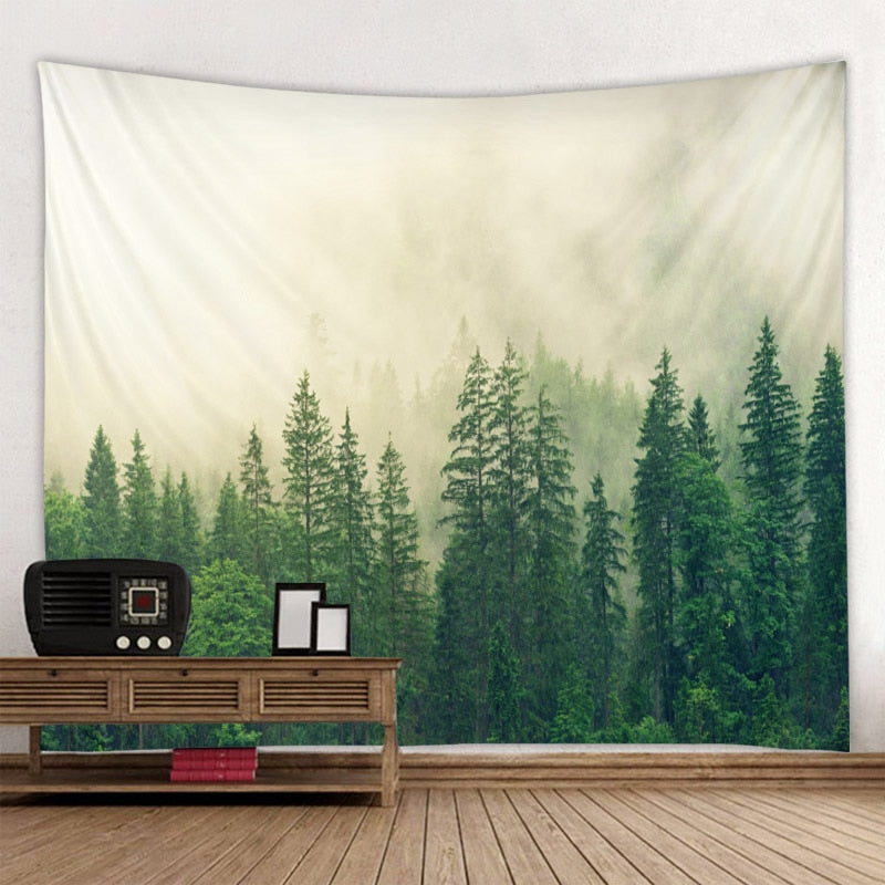 Beautiful Natural Forest Printed Large Wall Tapestry Cheap Hippie Wall Hanging Bohemian Wall Tapestries Mandala Wall Art Decor