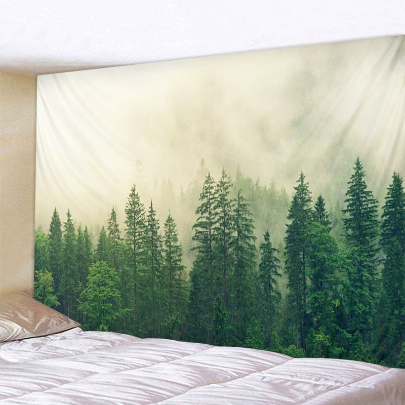 Beautiful Natural Forest Printed Large Wall Tapestry Cheap Hippie Wall Hanging Bohemian Wall Tapestries Mandala Wall Art Decor