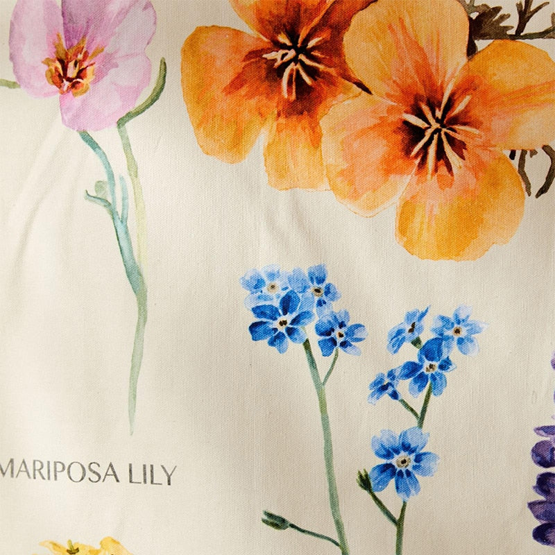 Botanical Wildflower Tapestry Wall Hanging Flower Reference Chart Hippie Bohemian Tapestries Colorful Psychedelic Home Decor