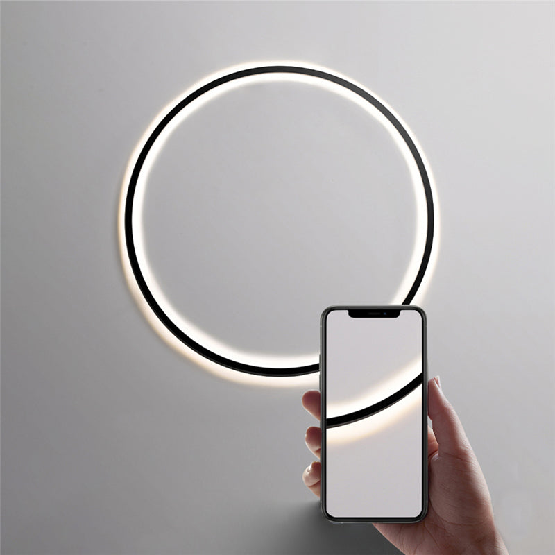 Designer ring led wall light Minimalist wall lamp living room decoration atmosphere lights Nordic room decor Lighting with plug