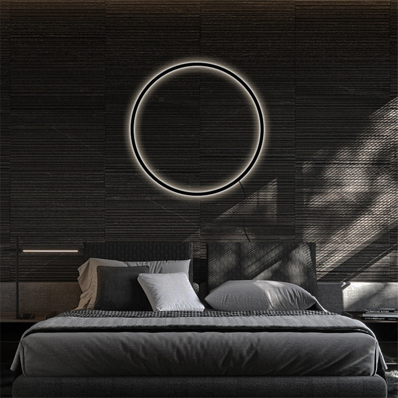 Designer ring led wall light Minimalist wall lamp living room decoration atmosphere lights Nordic room decor Lighting with plug
