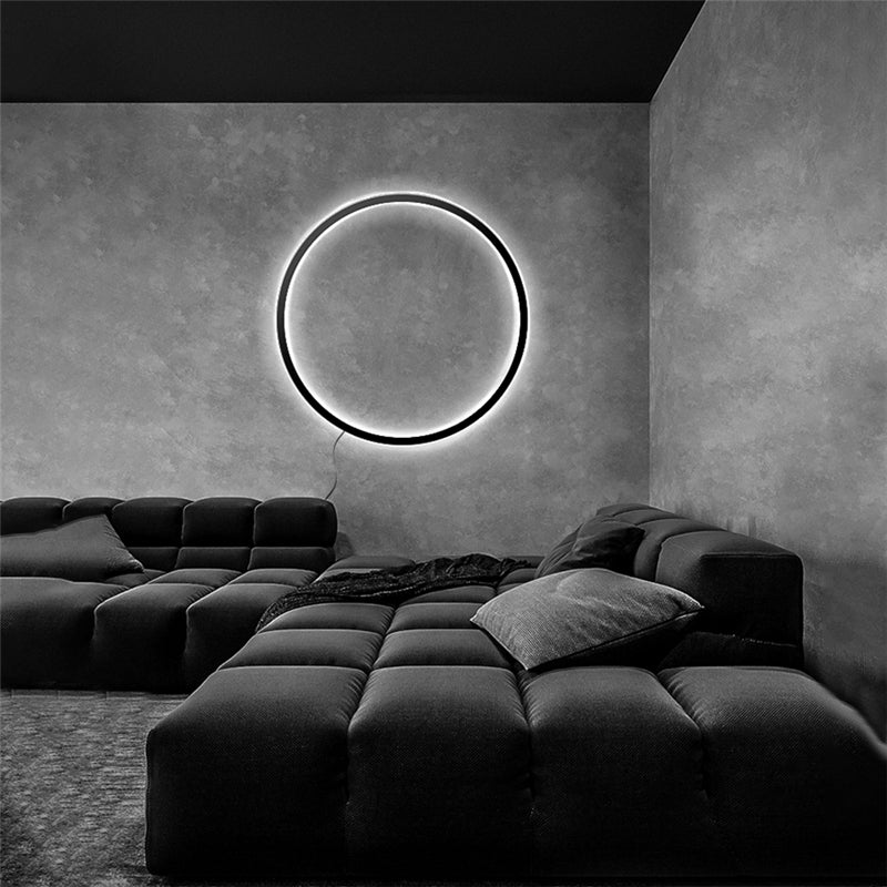Designer ring led wall light Minimalist wall lamp living room decoration atmosphere lights Nordic room decor Lighting with plug