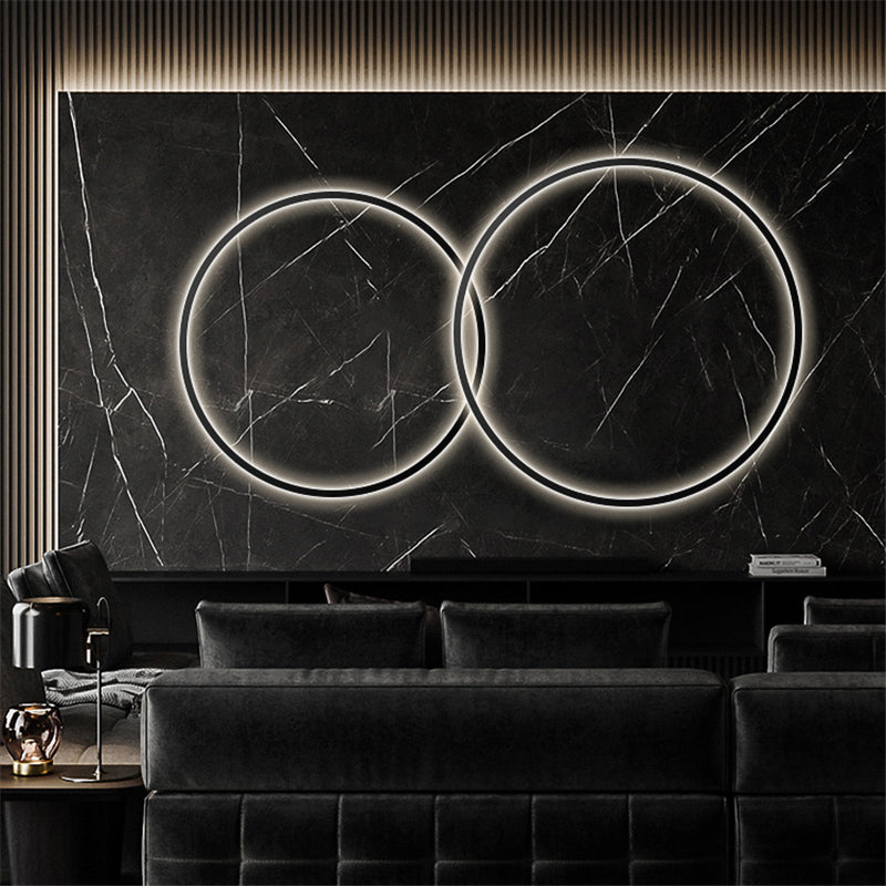 Designer ring led wall light Minimalist wall lamp living room decoration atmosphere lights Nordic room decor Lighting with plug