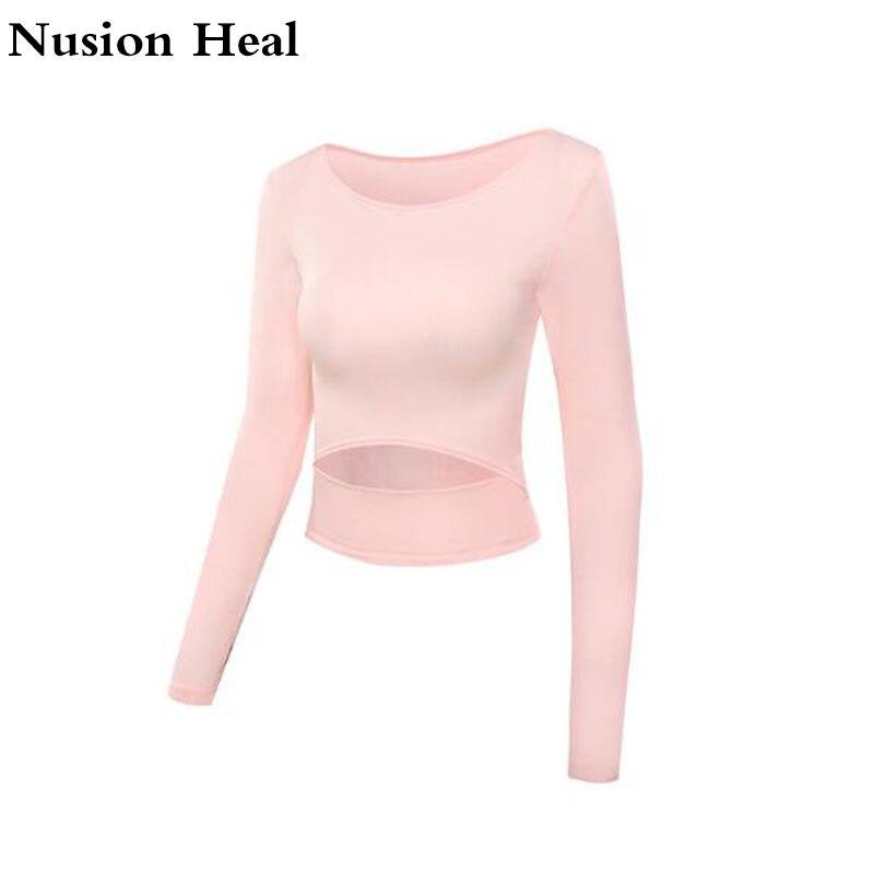 Yoga Shirts Women Ombre Cropped Seamless Long Sleeve Top Crop Top Women Workout Shirts for Women Sports Tops Gym Women