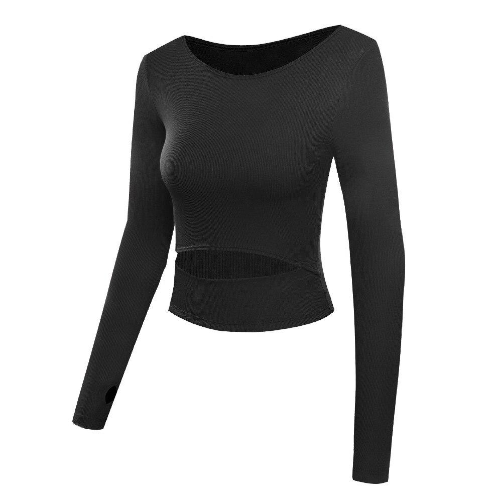 Yoga Shirts Women Ombre Cropped Seamless Long Sleeve Top Crop Top Women Workout Shirts for Women Sports Tops Gym Women