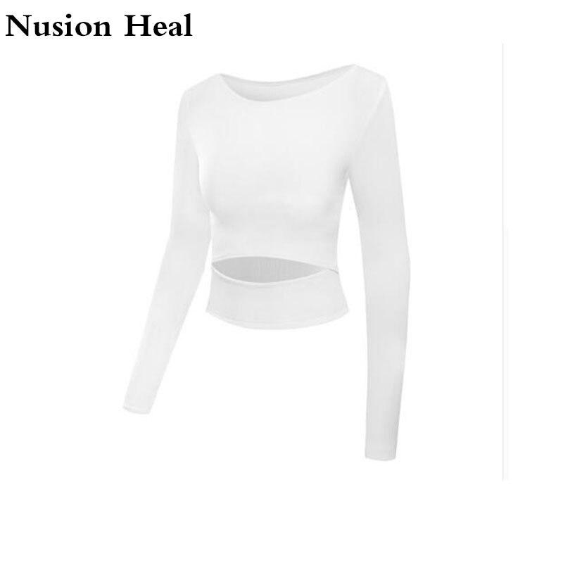 Yoga Shirts Women Ombre Cropped Seamless Long Sleeve Top Crop Top Women Workout Shirts for Women Sports Tops Gym Women