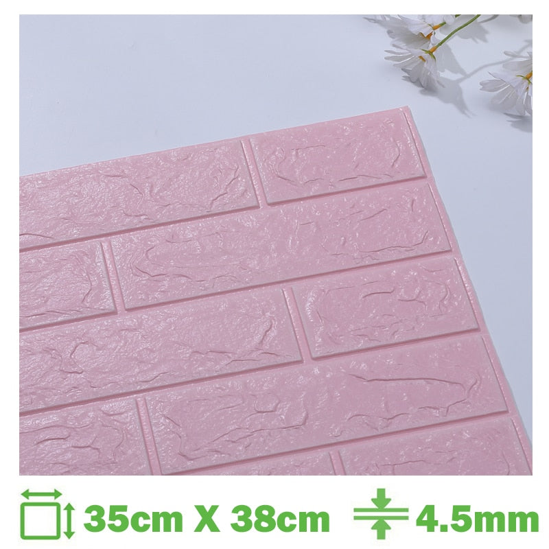 Foam 3D Wall Stickers Self Adhesive Wallpaper Panels Home Decor Living Room Bedroom House Decoration Bathroom Brick Wall Sticker