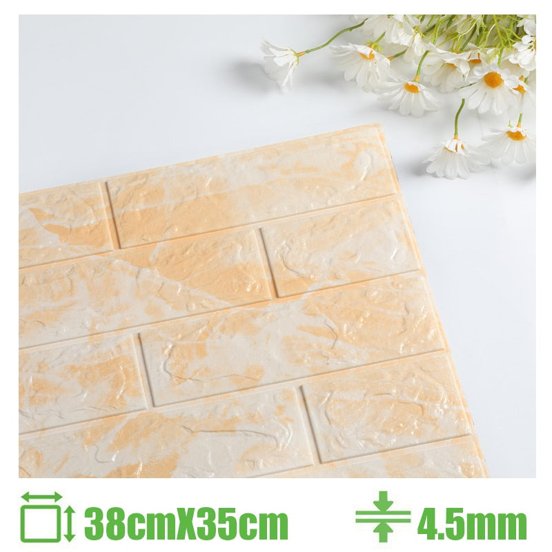 Foam 3D Wall Stickers Self Adhesive Wallpaper Panels Home Decor Living Room Bedroom House Decoration Bathroom Brick Wall Sticker