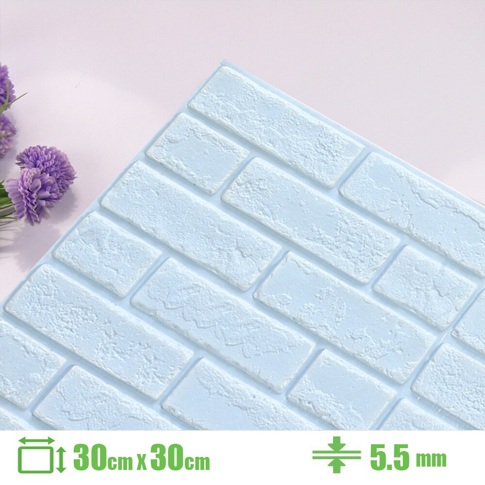 Foam 3D Wall Stickers Self Adhesive Wallpaper Panels Home Decor Living Room Bedroom House Decoration Bathroom Brick Wall Sticker