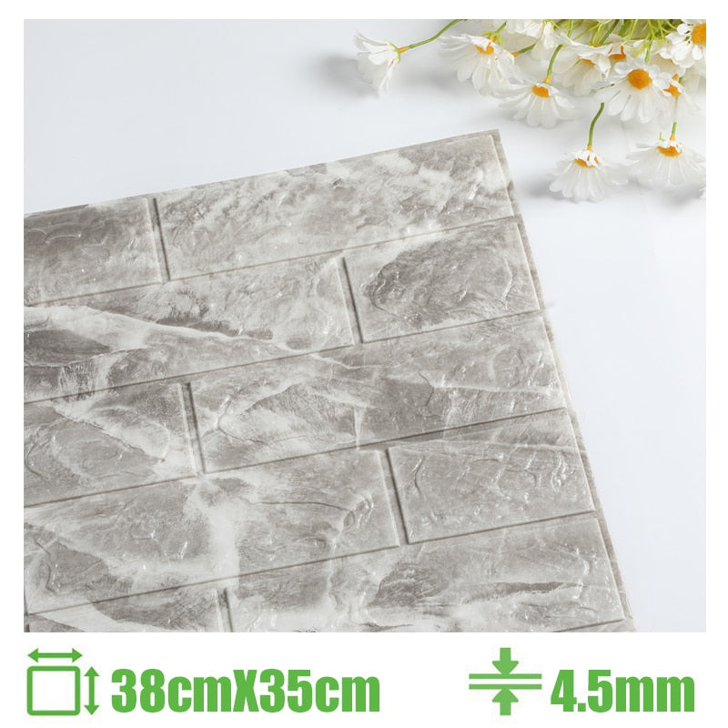 Foam 3D Wall Stickers Self Adhesive Wallpaper Panels Home Decor Living Room Bedroom House Decoration Bathroom Brick Wall Sticker