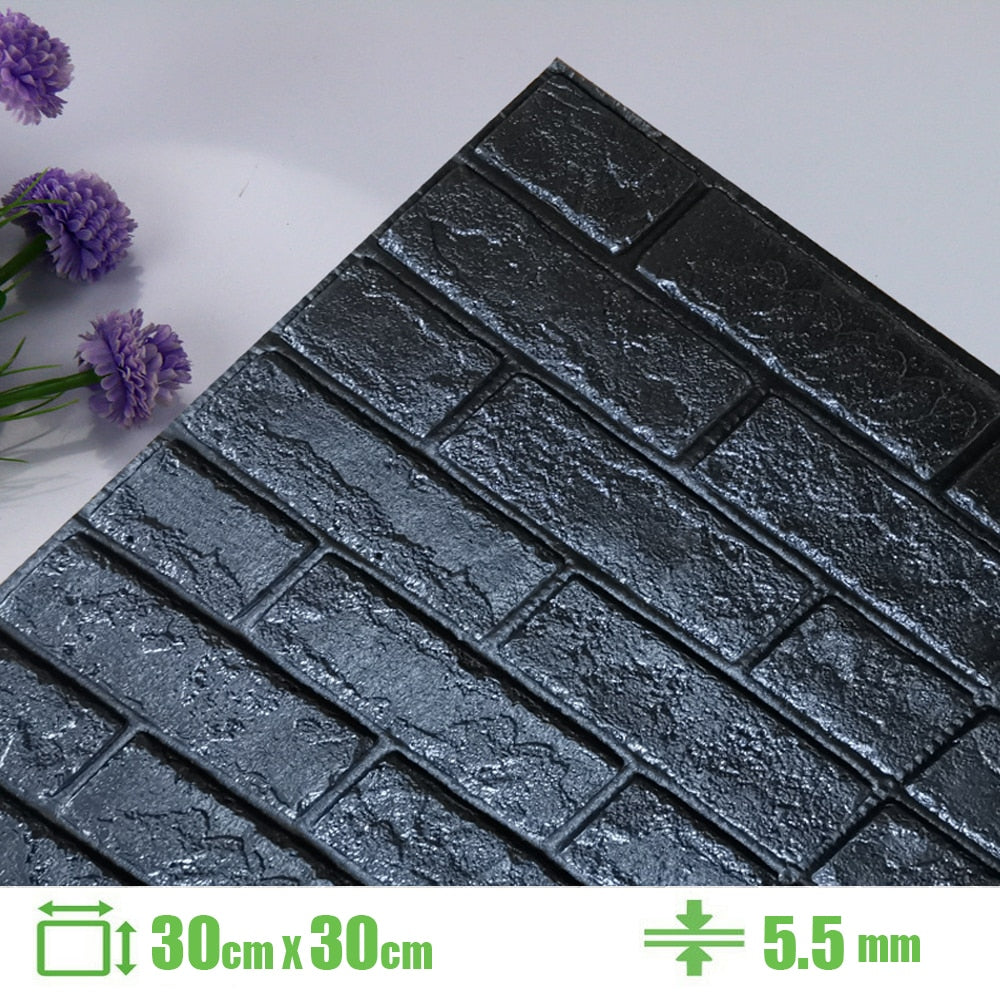 Foam 3D Wall Stickers Self Adhesive Wallpaper Panels Home Decor Living Room Bedroom House Decoration Bathroom Brick Wall Sticker
