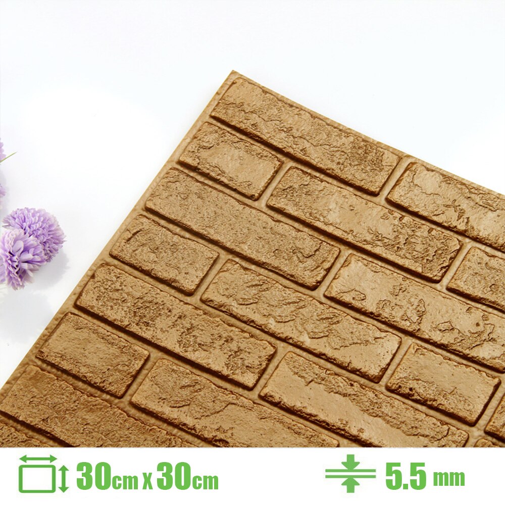 Foam 3D Wall Stickers Self Adhesive Wallpaper Panels Home Decor Living Room Bedroom House Decoration Bathroom Brick Wall Sticker