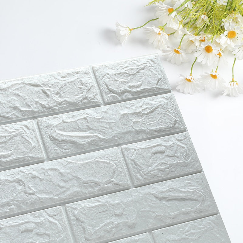 Foam 3D Wall Stickers Self Adhesive Wallpaper Panels Home Decor Living Room Bedroom House Decoration Bathroom Brick Wall Sticker