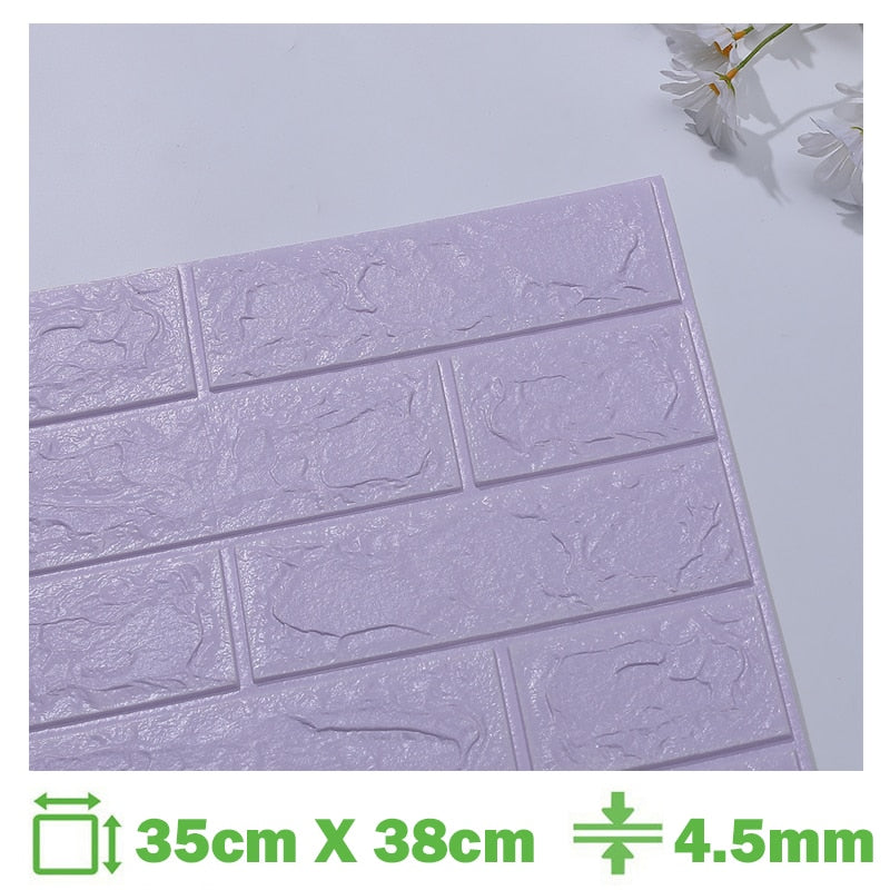Foam 3D Wall Stickers Self Adhesive Wallpaper Panels Home Decor Living Room Bedroom House Decoration Bathroom Brick Wall Sticker