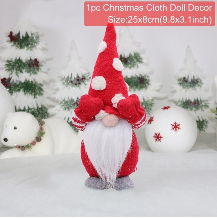 Gnome Christmas Faceless Doll Merry Christmas Decorations For Home Cristmas Ornament Xmas Navidad Natal New Year