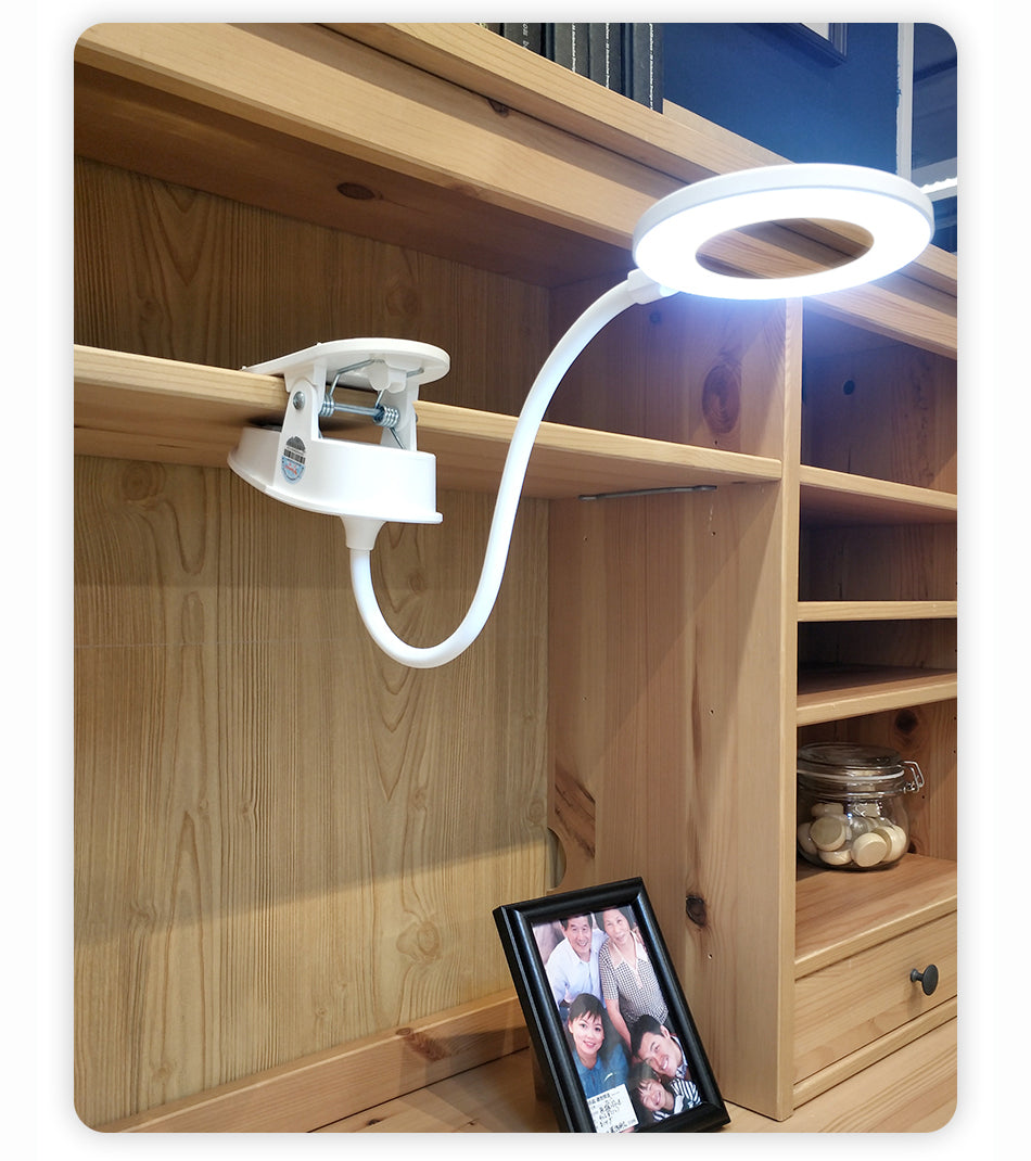 Flexo Table Lamp Led Desk Lamp Touch Clip Study Lamps Flexible Gooseneck Desktop USB Light Rechargeable 18650 Battery