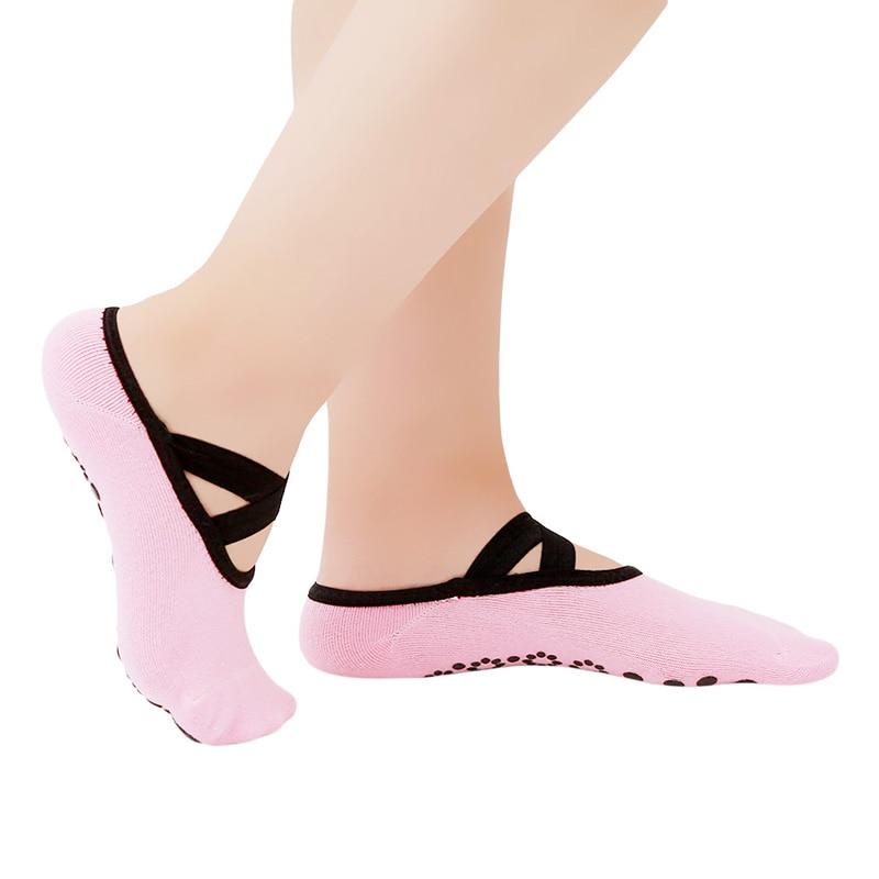 Women Professional Anti Slip Bandage Sports Yoga Socks Ladies Ventilation Pilates Ballet Socks Dance Sock Slippers