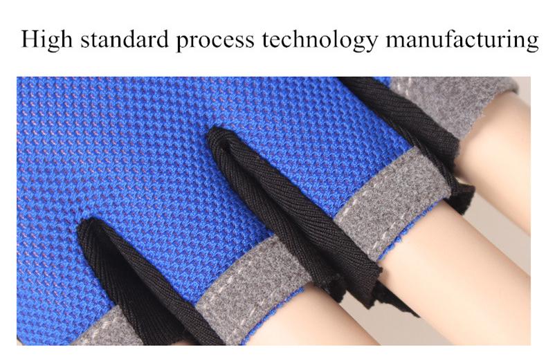 Summer men/women fitness gloves gym weightlifting cycling yoga bodybuilding training thin breathable non-slip half finger gloves -2
