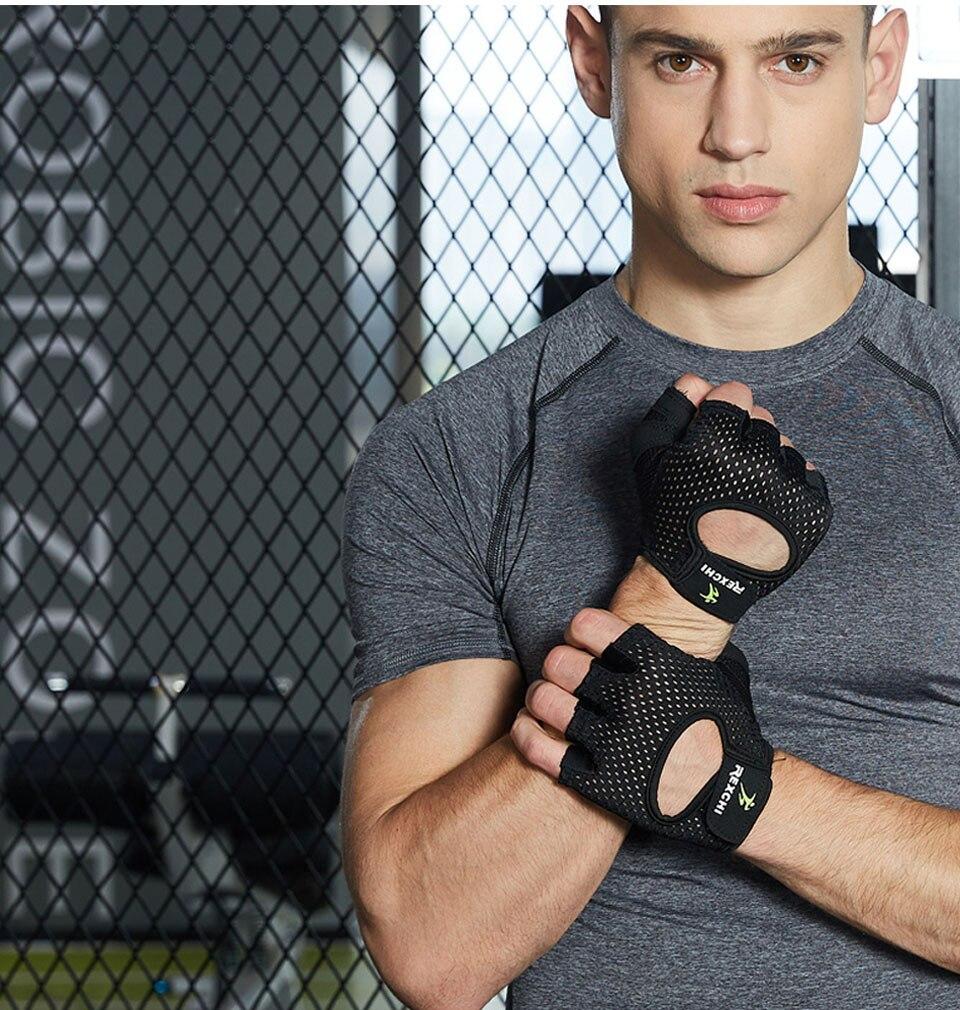 Summer men/women fitness gloves gym weightlifting cycling yoga bodybuilding training thin breathable non-slip half finger gloves