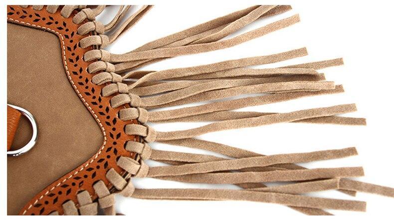 Womens' Pouch Tassel Shoulder Bag Vintage Handbag Crossbody Bags for Women Large Capacity Messenger Bags