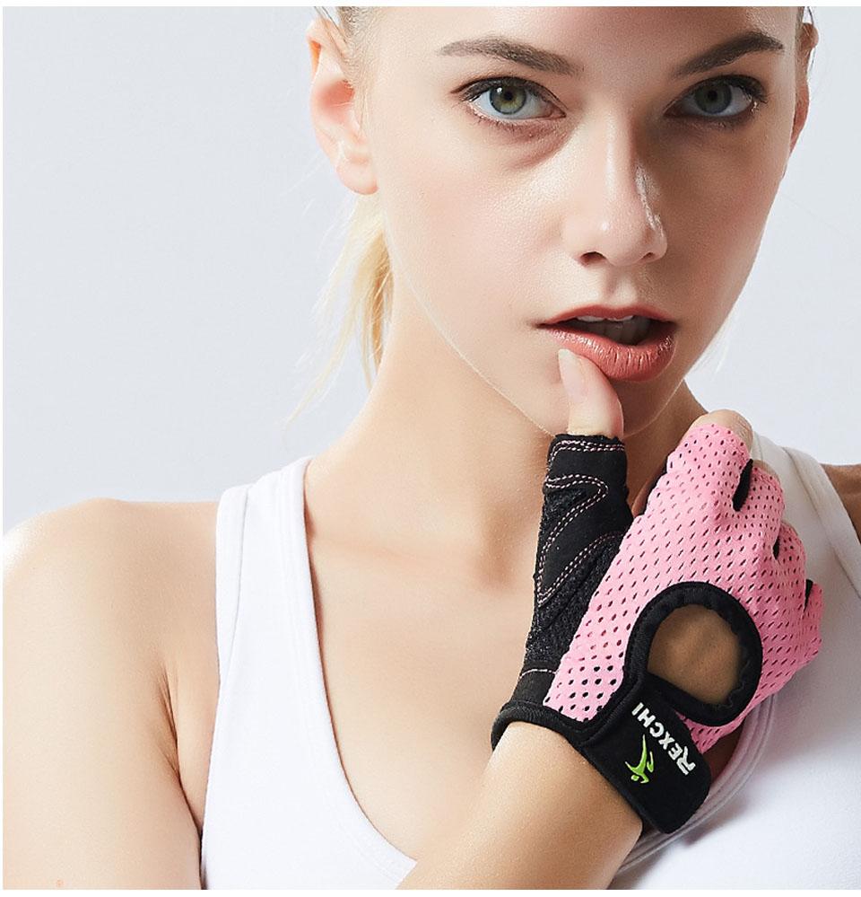 Summer men/women fitness gloves gym weightlifting cycling yoga bodybuilding training thin breathable non-slip half finger gloves