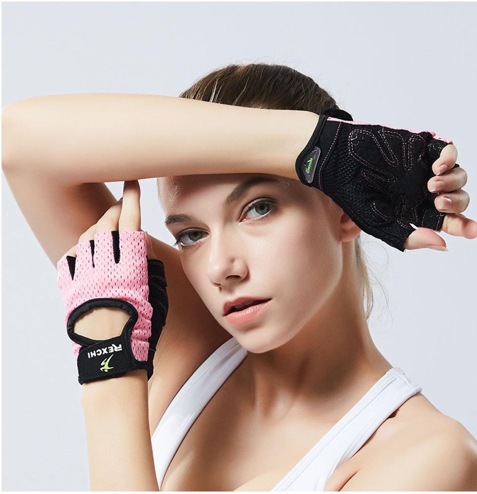 Summer men/women fitness gloves gym weightlifting cycling yoga bodybuilding training thin breathable non-slip half finger gloves
