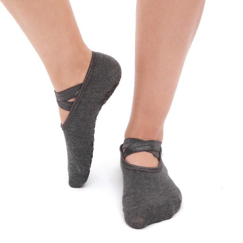 Women Professional Anti Slip Bandage Sports Yoga Socks Ladies Ventilation Pilates Ballet Socks Dance Sock Slippers