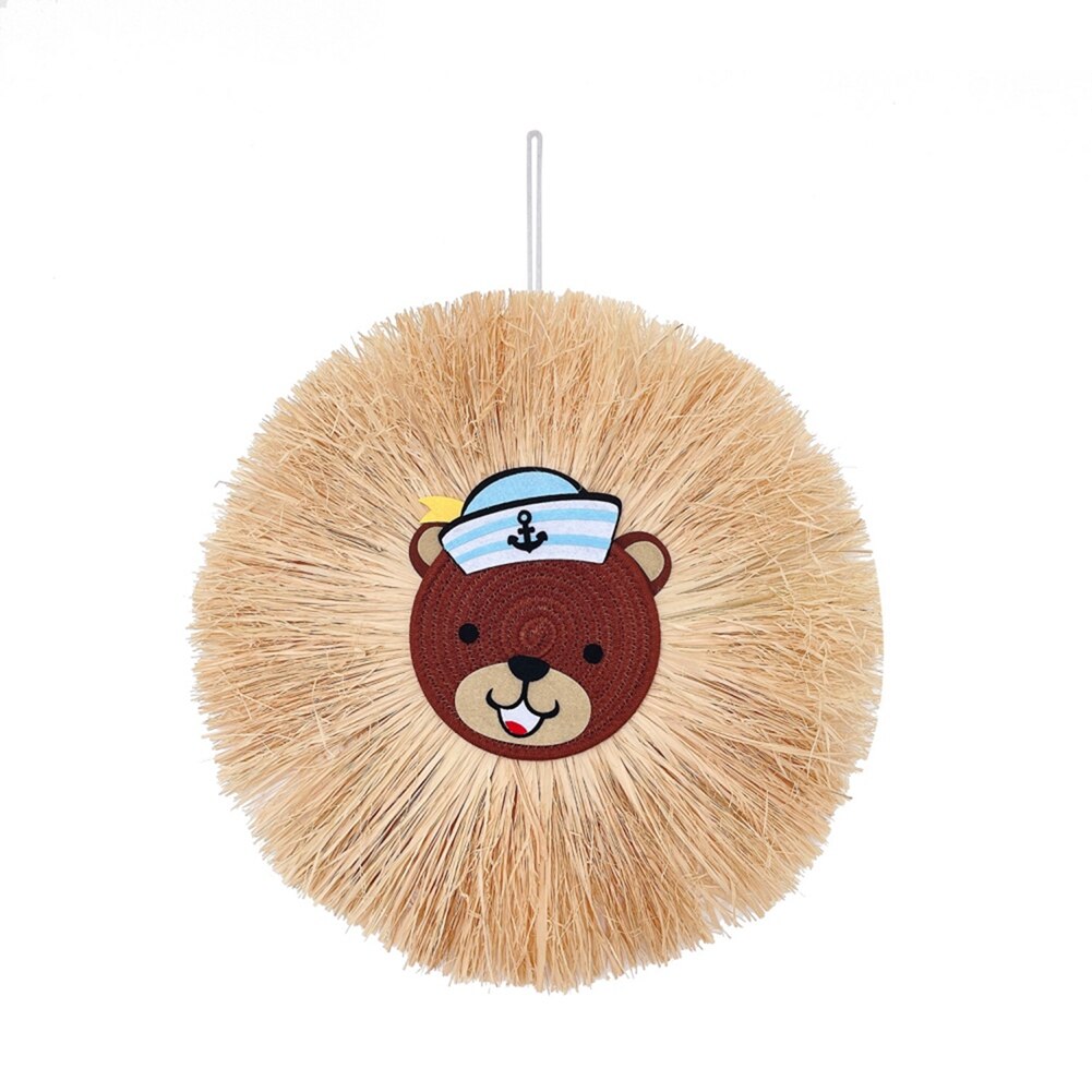 Home decoration Tapestry Handwoven Cartoon Lion Hanging Decorations Cute Animal Head Ornament Children room Wall Hanging