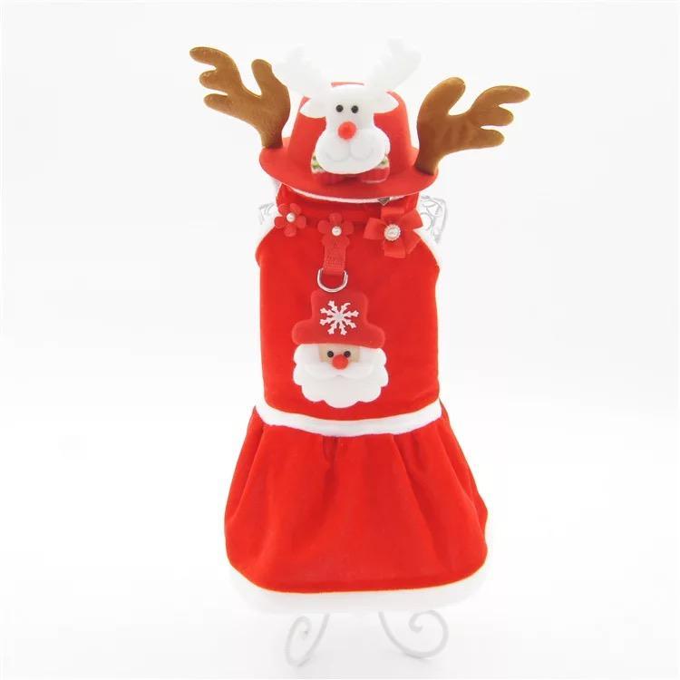 Warm Winter Xmas Pet Dog Clothes Coat Jacket Santa Christmas Clothing for Small Medium Dog Cat Pet Supplies S-XL - emogogo