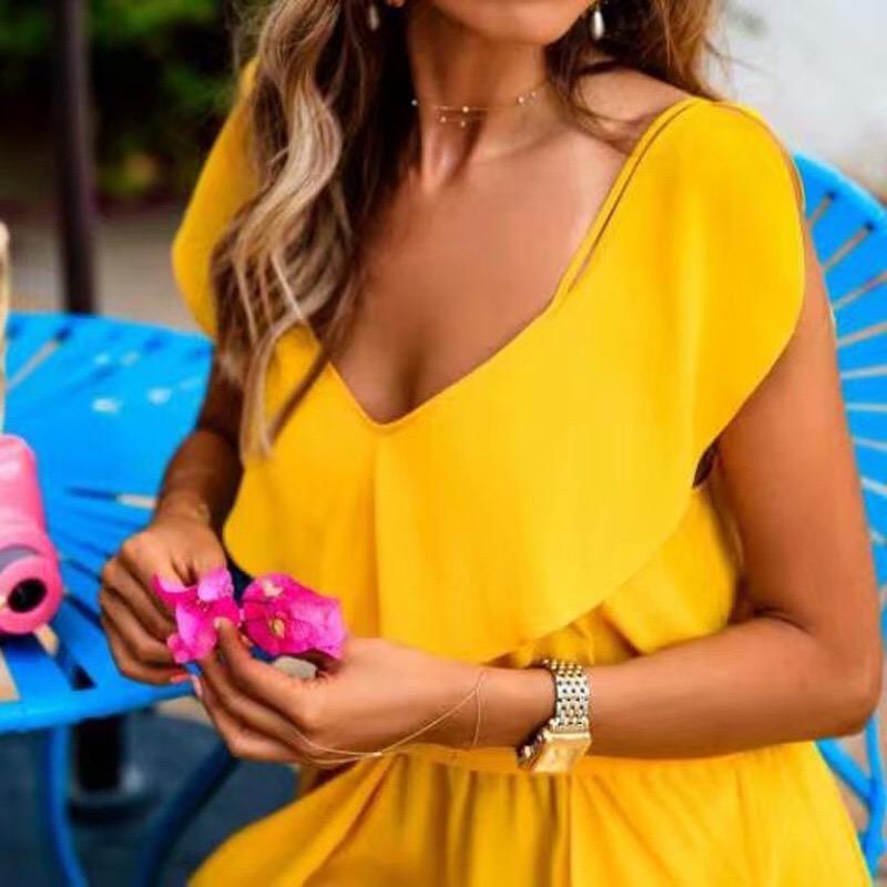 Yellow Suspender Evening Dress Sexy Bodycon Maxi Dress