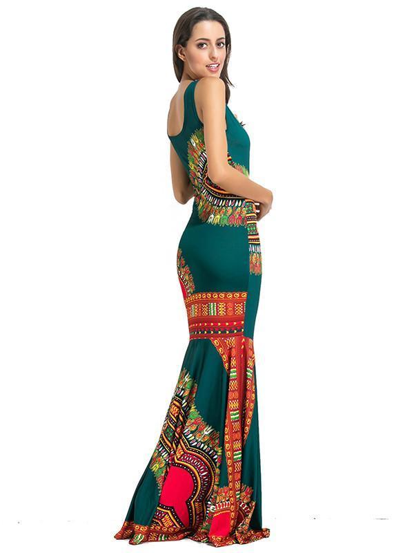 Elegant Mermaid Backless Bohemia Long Maxi Dresses