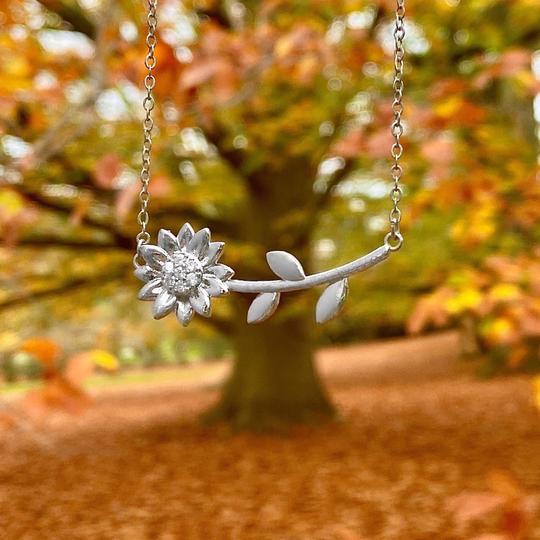 You Are My Sunshine Sunflower Necklace