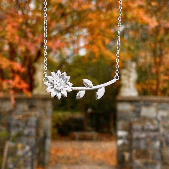 You Are My Sunshine Sunflower Necklace