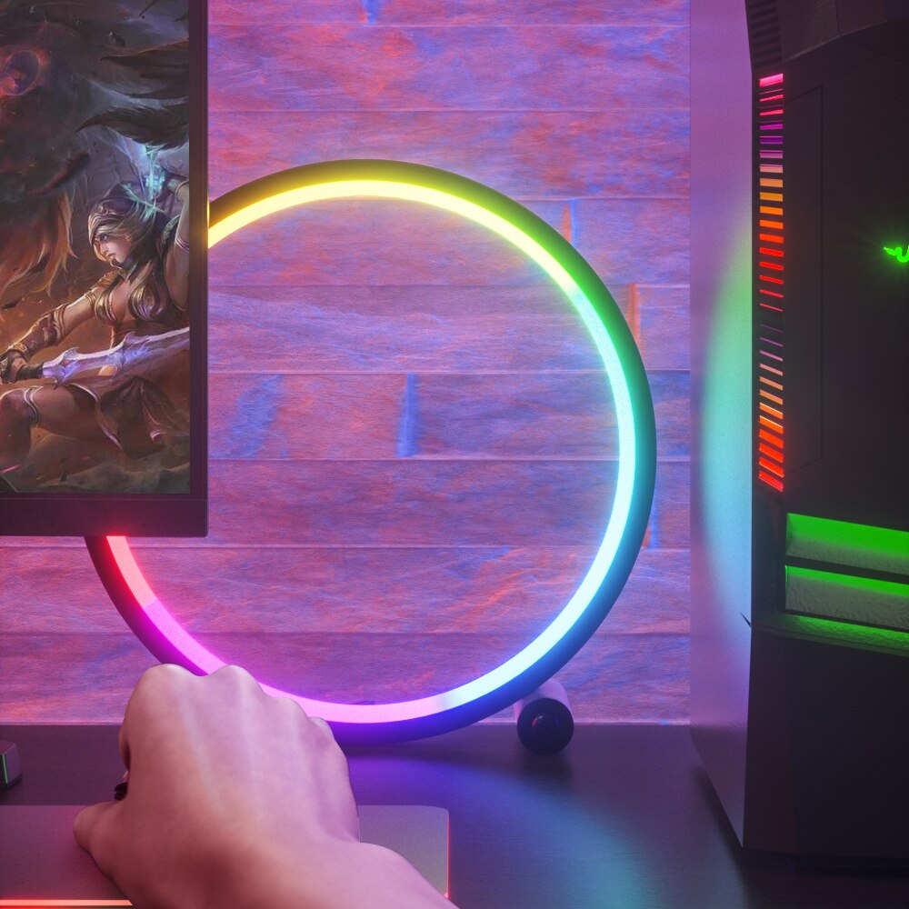 Led Night Light RGB Desk Lamp APP Music Rhythm Atmosphere Light Remote Control Dimming Game Desktop Bedroom Bar Live Broadcast