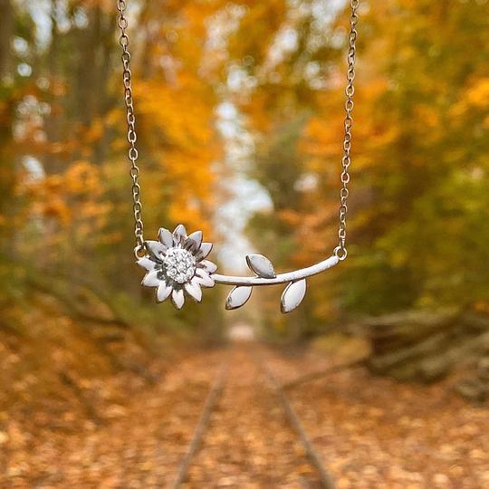 You Are My Sunshine Sunflower Necklace