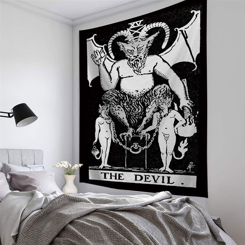 Mandala Tapestry Tarot Card Wall Hanging Astrology Divination Witchcraft Room Decor Bedspread Throw Cover Sun Moon Wall Decor