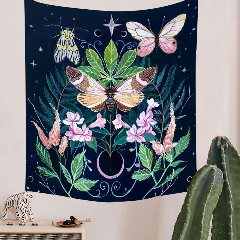 Mandala Tapestry Tarot Card Wall Hanging Astrology Divination Witchcraft Room Decor Bedspread Throw Cover Sun Moon Wall Decor