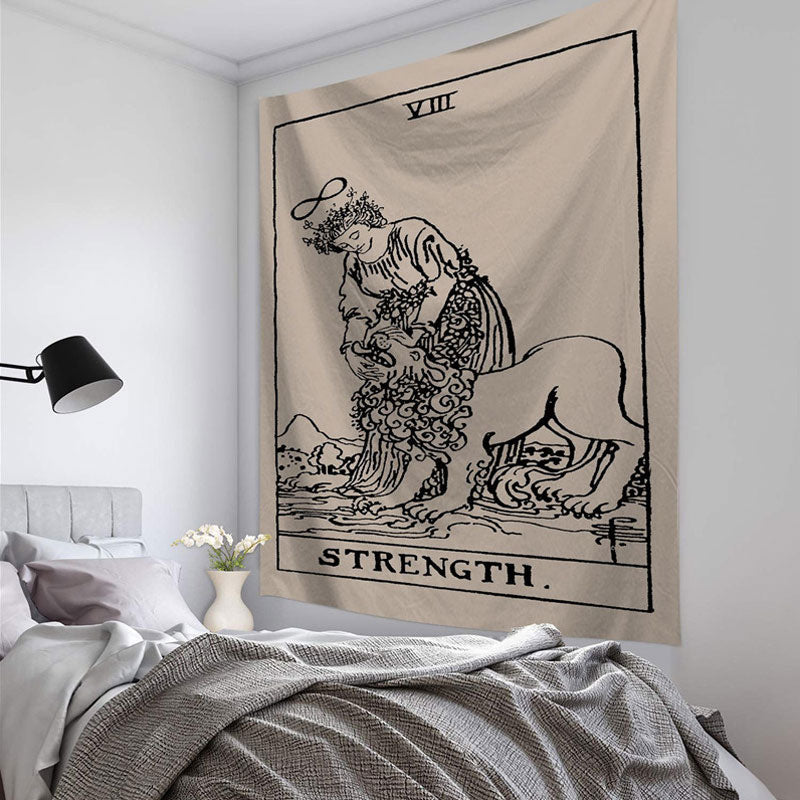Mandala Tapestry Tarot Card Wall Hanging Astrology Divination Witchcraft Room Decor Bedspread Throw Cover Sun Moon Wall Decor