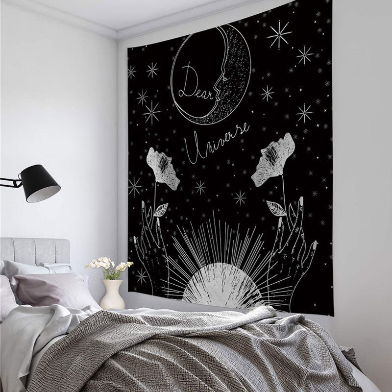 Mandala Tapestry Tarot Card Wall Hanging Astrology Divination Witchcraft Room Decor Bedspread Throw Cover Sun Moon Wall Decor
