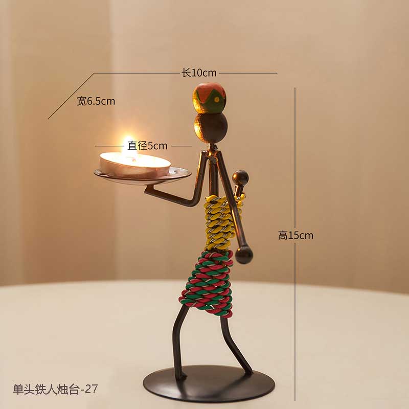 Metal candle holder home decor accessories African Candlesticks for candles Decorative chandeliers candle