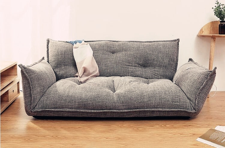 Modern Design Floor Sofa Bed 5 Position Adjustable Lazy Sofa Japanese Style Furniture Living Room Reclining Folding Sofa Couch