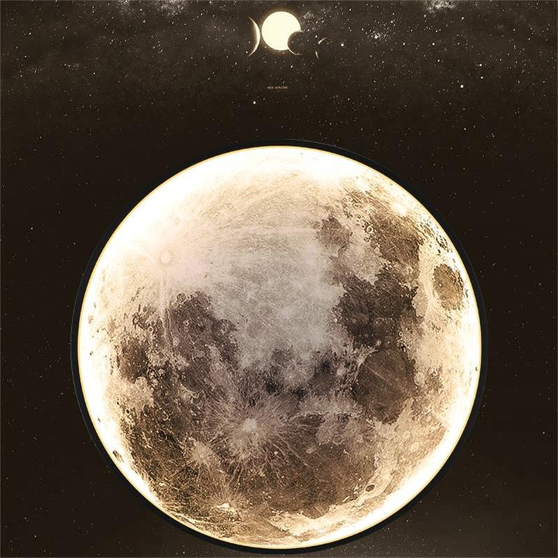 Modern LED Wall Lamp Moon Indoor Lighting For Bedroom Living Hall Room HOME Decoration Fixture Lights decorate Lusters Lamps