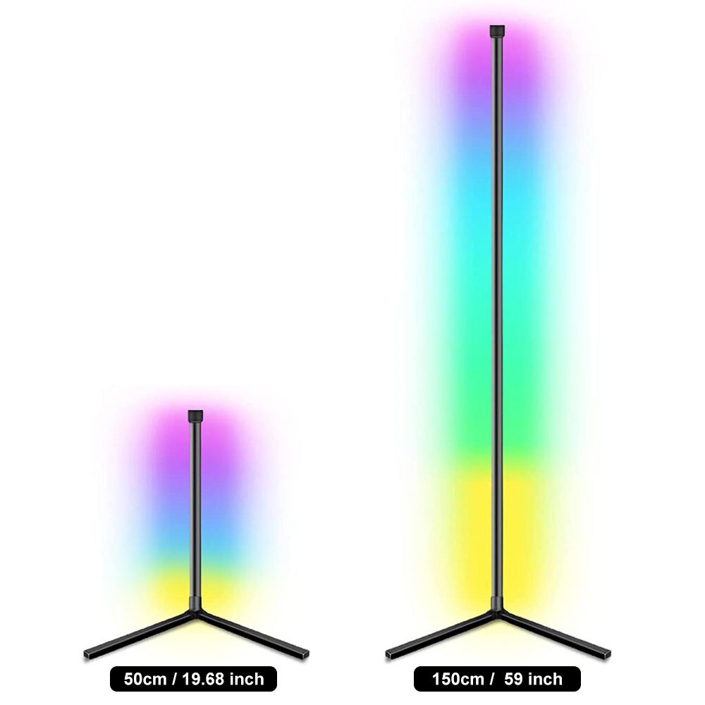 Modern RGB LED Floor Lamps Indoor Lighting Atmosphere Bluetooth Remote Control Standing Light Bedroom Bedside Dining Room Decor