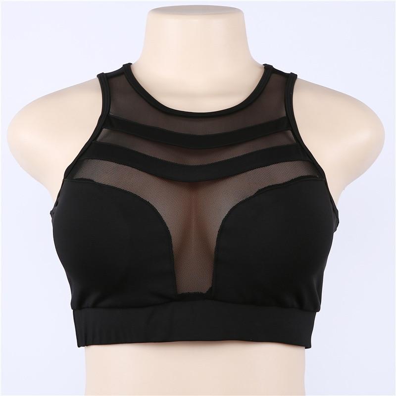 Mesh Push Up Bra Women Crop Top Female Fitness Clothing Bralette Seamless Underwear Breathable Sportswear 3 Colors
