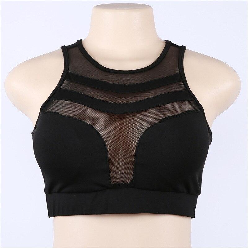 Mesh Push Up Bra Women Crop Top Female Fitness Clothing Bralette Seamless Underwear Breathable Sportswear 3 Colors