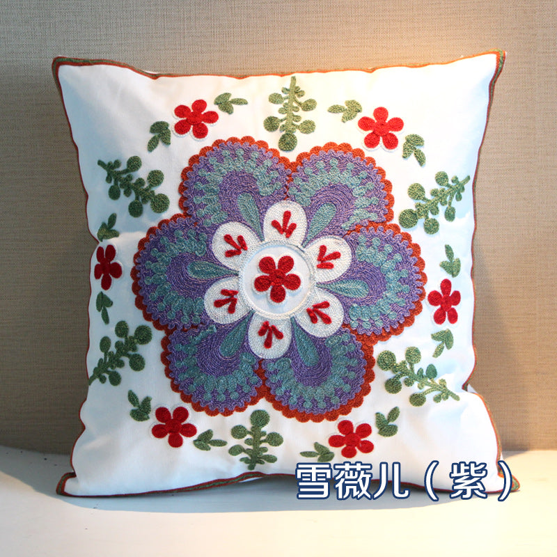 Ethnic style embroidered throw pillows sofa cushions cushions pillow covers, no core