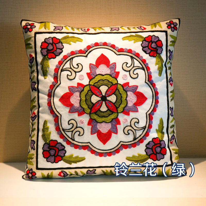 Ethnic style embroidered throw pillows sofa cushions cushions pillow covers, no core