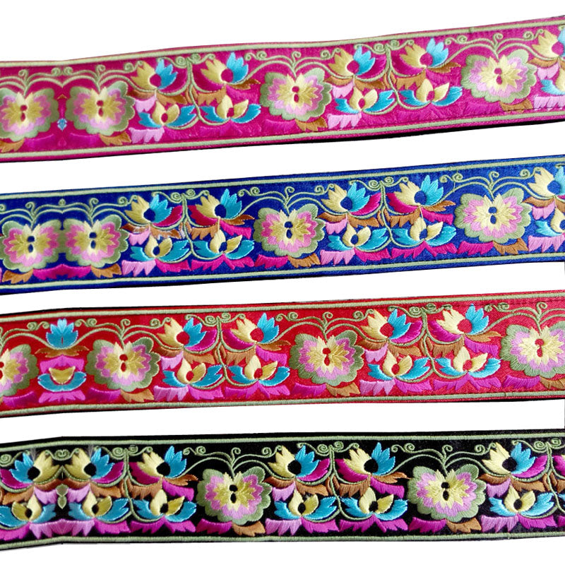 Original Retro Ethnic Style Embroidery Wide Belt Women's Embroidery Lace New Clothing Accessories Waistband