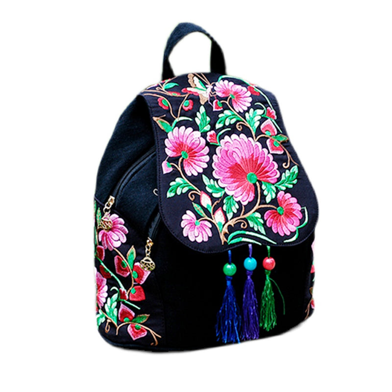 New Joker Canvas Backpack Female Simple Embroidery Backpack