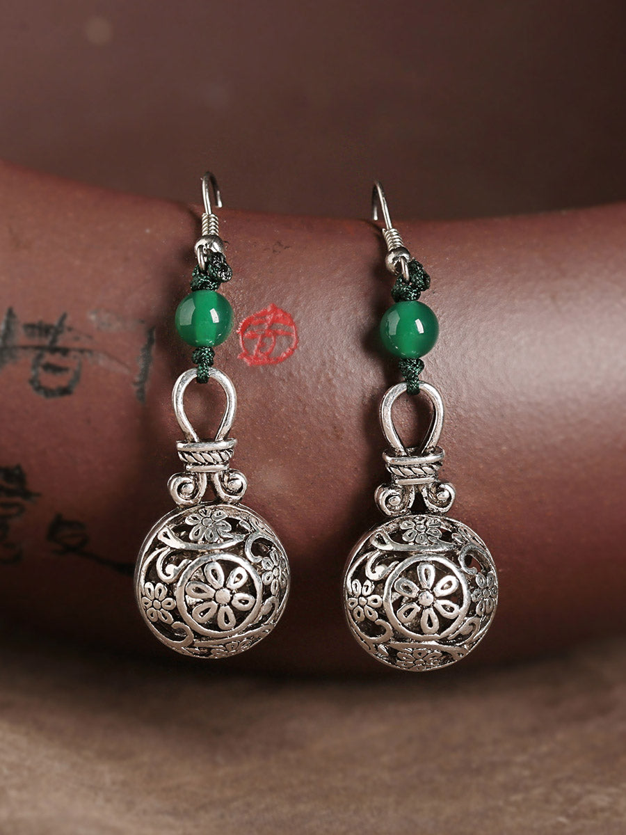 Ethnic Style Earrings Vintage Earrings Sterling Silver Tibetan Jewelry